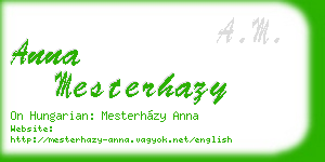 anna mesterhazy business card