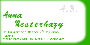 anna mesterhazy business card